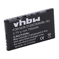 vhbw Batterie remplacement pour BL-4U, BL-4UV, MP-S-V, N4U85T, TB-BL4U pour smartphone (900mAh, 3,7V, Li-ion) 