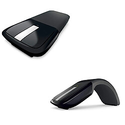 Shot Souris Arc pour MAC APPLE Sans Fil USB Pliable le Capteur Optique 3 Boutons (NOIR)