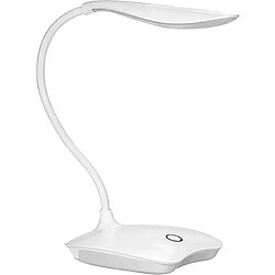 Lampe de bureau LED à variateur tactile à 3 niveaux de luminosité, lampe de bureau avec col de cygne flexible, lampe de jour, lampe de chevet pour lire, travailler, apprendre Blanc 