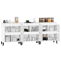 Acheter vidaXL Buffets 3 pcs blanc 60x35x70 cm bois d'ingénierie