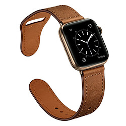 Avis Wewoo Pour Apple Watch 3/2/1 Génération 42 mm Bracelet en cuir à boucle universelle Crazy Horse Dark Brown