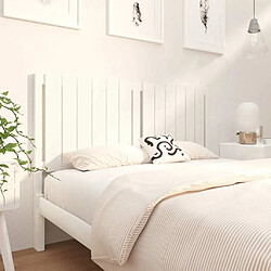 Maison Chic Tête de lit scandinave pour lit adulte,Meuble de chambre Blanc 140,5x4x100 cm Bois massif de pin -MN99510