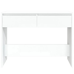 Acheter vidaXL Table console blanc 100x35x76,5 cm bois d'ingénierie