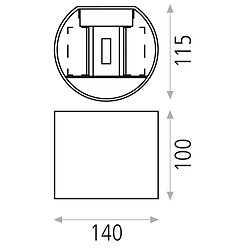 Acb Applique Kowa 2x6W LED Blanc