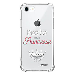 Coque iPhone 7/8/ iPhone SE 2020 anti-choc souple avec angles renforcés transparente Peste mais Princesse blanc Evetane