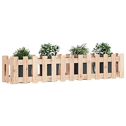 Avis Maison Chic Jardinière,Lit surélevé de jardin - Bac à fleurs - pot de fleur design de clôture 150x30x30cm pin massif -GKD93659