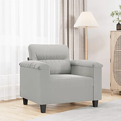 Maison Chic Fauteuil Relax pour salon | Fauteuil gris clair 60 cm tissu microfibre -GKD26463