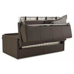 Acheter Inside 75 Canapé lit 3 places SUN convertible EXPRESS 140cm tweed marron matelas épaisseur 16cm