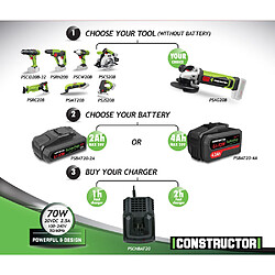 Avis Batterie Lithium max 20V - 2Ah - Constructor