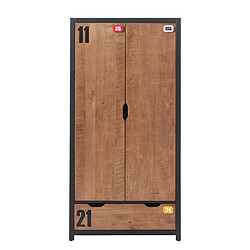 Mes Armoire 2 portes 100x55x200 cm marron - BORY