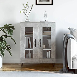 Maison Chic Buffet,Meuble de Rangement,commode pour salon,Cuisine gris béton 69,5x34x90 cm bois d'ingénierie -MN22722