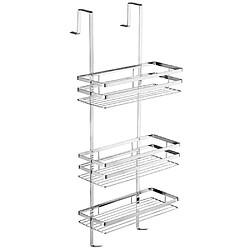 Helloshop26 Etagère douche en acier inoxydable salle de bains 30 x 21 x 80 cm accessoires KD 3208037 