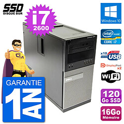 PC Tour Dell OptiPlex 7010 Intel Core i7-2600 RAM 16Go SSD 120Go Windows 10 Wifi · Occasion 