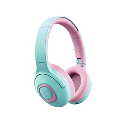 Promate Coddy Casque sans fil pour enfants SafeAudio, volume limité à 93 dB, 20h d'autonomie rose