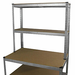 Monstershop Monster Racking Etablis Etagère de Rangement en Acier Galvanisé Etablis Etagère de Rangement en Acier Galvanisé Sans Boulons pour Atelier, Garage, Hangar et Espaces Commerciaux. 100cm x 180cm x 60cm