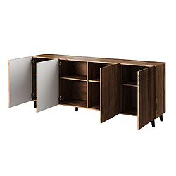 Bestmobilier Come - buffet bas - bois - 200 cm - style contemporain