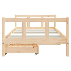 Maison Chic Lit d'Enfant Chambre - Cadre de lit pour enfants et tiroirs 90x190 cm bois de pin massif -MN10871 pas cher