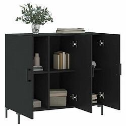 Acheter Maison Chic Buffet,Meuble de Rangement,commode pour salon,Cuisine noir 90x34x80 cm bois d'ingénierie -MN72344