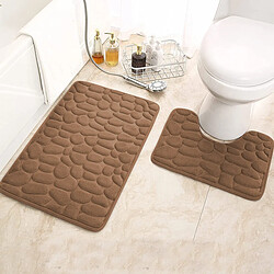 LUUCOZK Tapis de bain antidérapants absorbants à séchage rapide, décoration de salle de bain, couleur curry-40x60cm