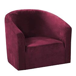 Avis Housse De Canapé De Couleur Unie Housse De Chaise De Baignoire Housse De Canapé élastique Antidérapante Rouge Vin