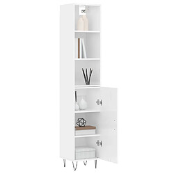 Avis Maison Chic Buffet,Meuble de Rangement,commode pour salon,Cuisine Blanc brillant 34,5x34x180 cm Bois d'ingénierie -MN55476