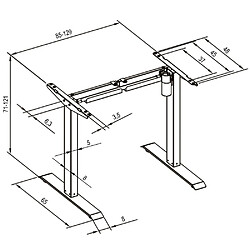 Acheter Helloshop26 Bureau assis debout meuble acier (piètement) 3 fonctions 1 moteur blanc 08_0000388