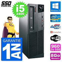 PC Lenovo ThinkCentre M81 SFF Intel i5-2400 RAM 8Go SSD 960Go Windows 10 Wifi · Occasion 