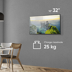 ONKRON Bras TV Mural Articulé pour 10" - 32” TV, Fixation Murale TV Poids de 25 kg - Accroche TV Mural Universel VESA 75x75 & VESA 100x100/Support Television Mural Pivotant Inclinable NP15-B Noir