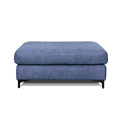 MAISON AUBERTIN Pouf Fiesole Tissu Bleu Pouf salon tissu bleu