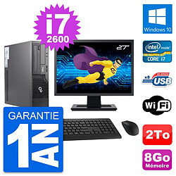 PC Fujitsu E500 DT Ecran 27" Intel i7-2600 RAM 8Go Disque 2To Windows 10 Wifi - Occasion