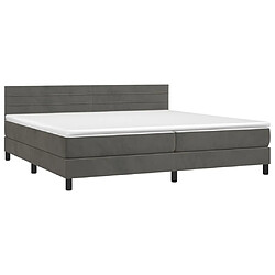 Avis Sommier à lattes LED,Cadre à lattes de lit avec matelas pour Adulte Gris foncé 200x200 cm -MN29085