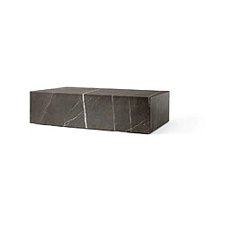 Menu Table Plinth - Marbre brun-gris - low 