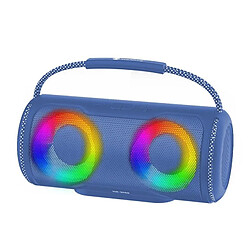 Yonis Enceinte Bluetooth Sans Fil Portablee TWS Enceinte Bluetooth TWS Portable Sans File Son Haute Qualité Bleu YONIS