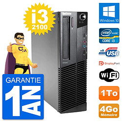 PC Lenovo ThinkCentre M82 SFF Intel i3-2100 RAM 4Go Disque 1To Windows 10 Wifi - Occasion