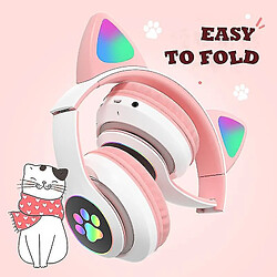 Universal Oreille de chat mignon casque sans fil casque bluetooth grand casque bluetooth sans fil