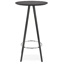 Avis Alterego Table haute / Mange-debout rond 'GALA' design en bois noir