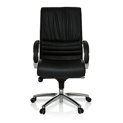 Fauteuil de direction / Chaise de bureau XXL F 200 en CUIR noir hjh OFFICE