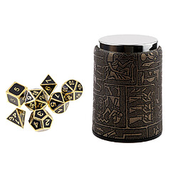 Dés polyédriques 7x Dés Polyédriques En Métal Pour Les Donjons Et Les Dragons Table Games + Dice Cup # 1