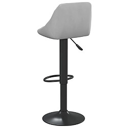 Acheter vidaXL Tabouret de bar Gris clair Velours