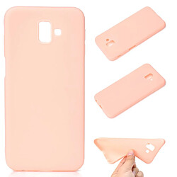 NC Coque en TPU Couleur unie rose mat mat pour votre Samsung Galaxy J6 Plus