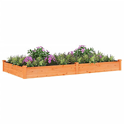 Avis Maison Chic Jardinière,Lit surélevé de jardin - Bac à fleurs - pot de fleur doublure 240x120x25 cm bois massif sapin -GKD53657