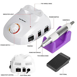 Avis Universal 35 000 rpm Perceuses électriques Limes Fraises à ongles Manucure Foreuses à pédicure Foreuses à forage Kits d'outillage Pologne | Perceuses à manucure électriques(blanche)