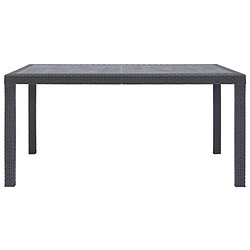 vidaXL Table de jardin Marron 150x90x72 cm Plastique Aspect de rotin