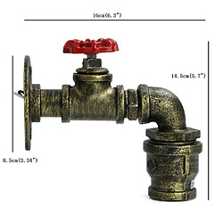 Avis Stoex E27 Applique Murale Créatif Retro Industrial Lampe de Tube Tuyau forme Robinet Métal Fe