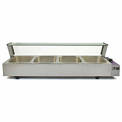 Monstershop KuKoo Vitrine Bain Marie Professionnel à 4 Bacs