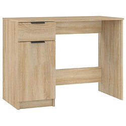 Maison Chic Bureau,Table de travail,bureau de travail pour chambre Chêne sonoma 100x50x75 cm Bois d'ingénierie -GKD31882