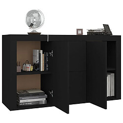 Avis vidaXL Buffet Noir 120x36x69 cm Bois d’ingénierie