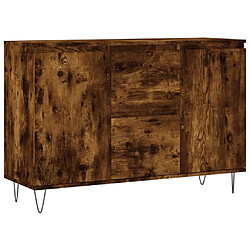 Maison Chic Buffet,Meuble de Rangement,commode pour salon,Cuisine chêne fumé 104x35x70 cm bois d'ingénierie -MN93037