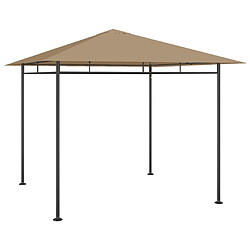 vidaXL Belvédère 3x3x2,7 m Taupe 180 g/m²