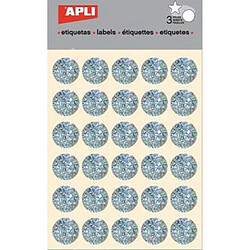 Gommettes rondes Ø 20 mm Holographique Argenté x 90 - Apli Agipa